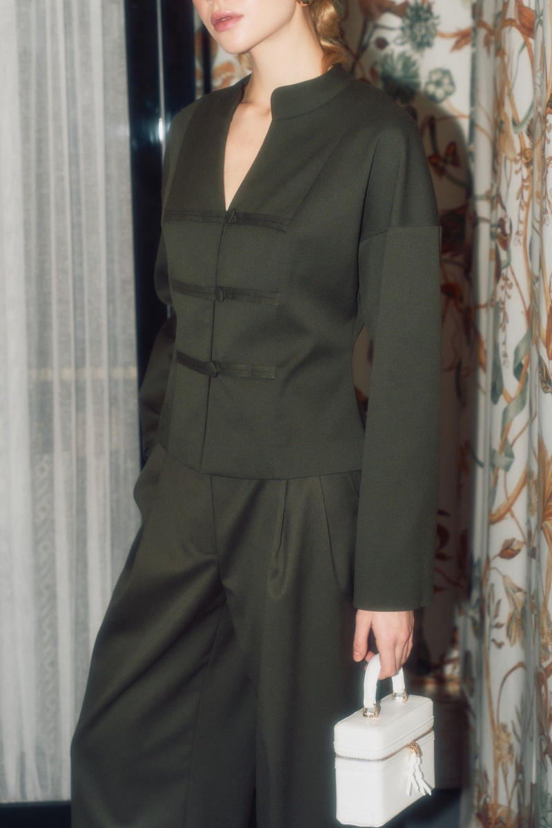 Жакеты THE VERY 2437/1 оливковый