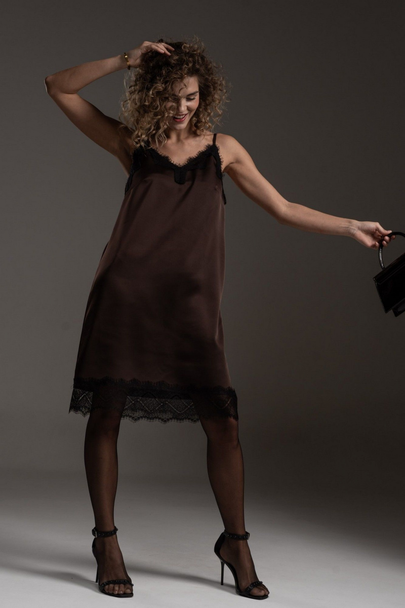 Платья SILVERSPICE S-5539 шоколад