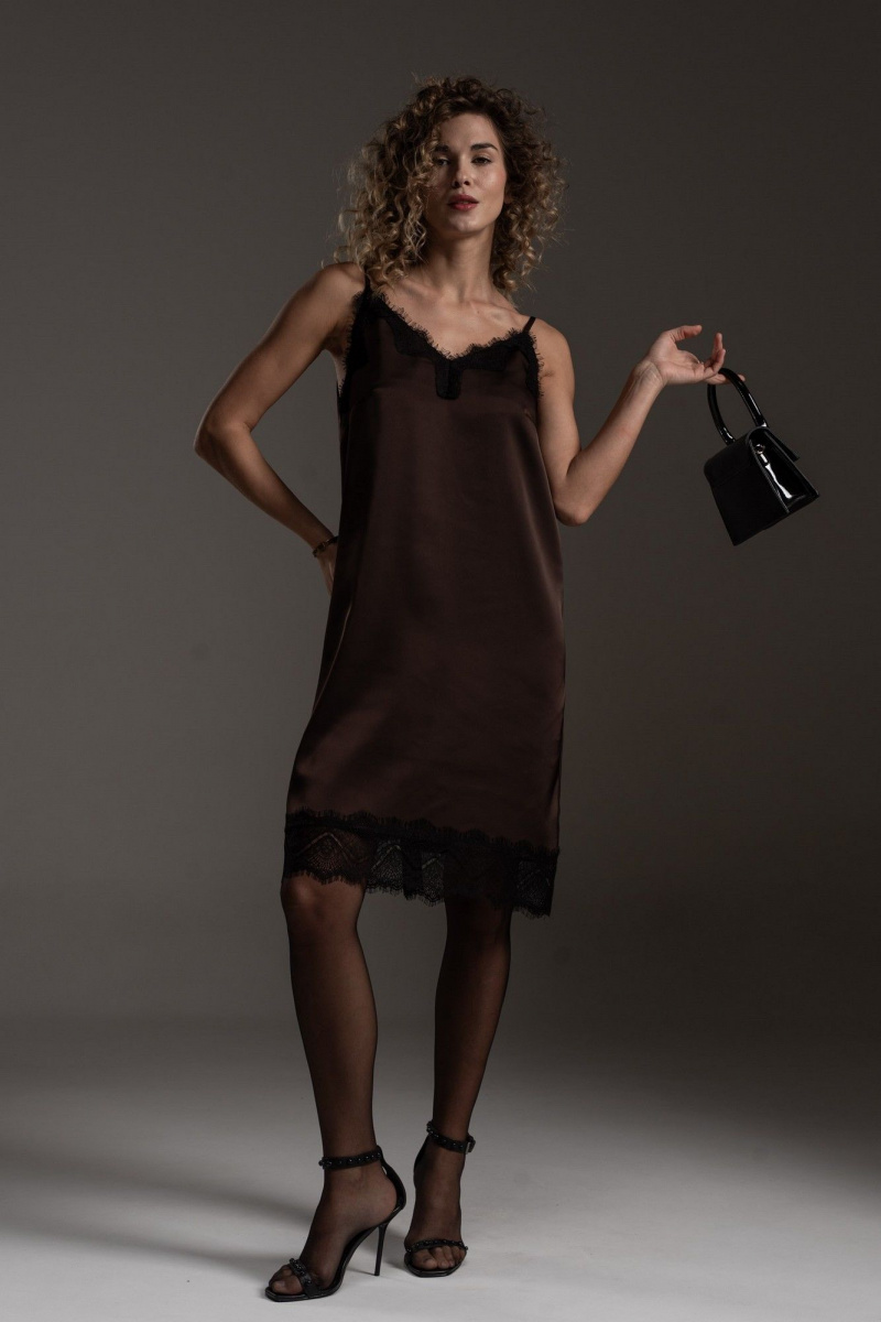 Платья SILVERSPICE S-5539 шоколад