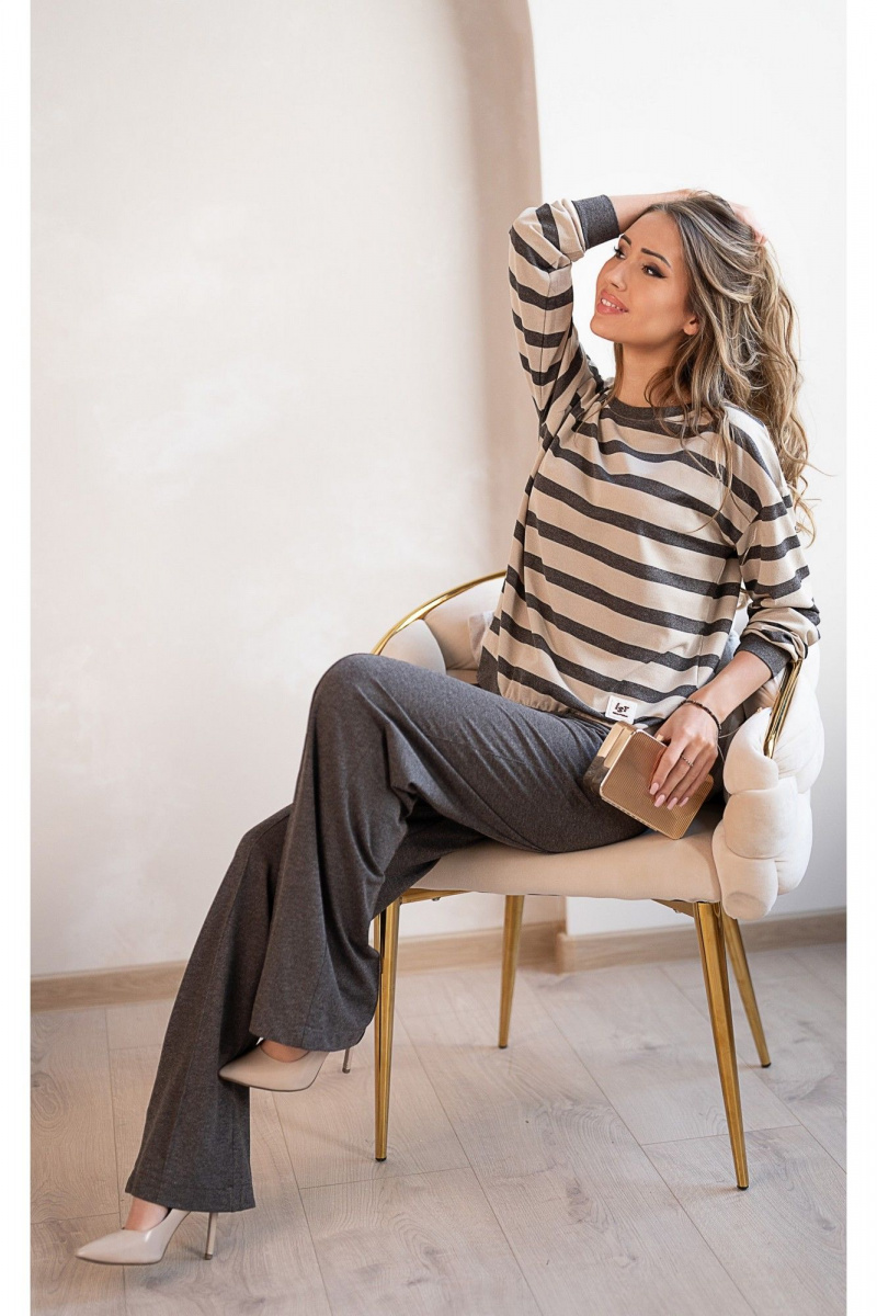 Джемперы Nika.PL 0304703 полоска_бежевый