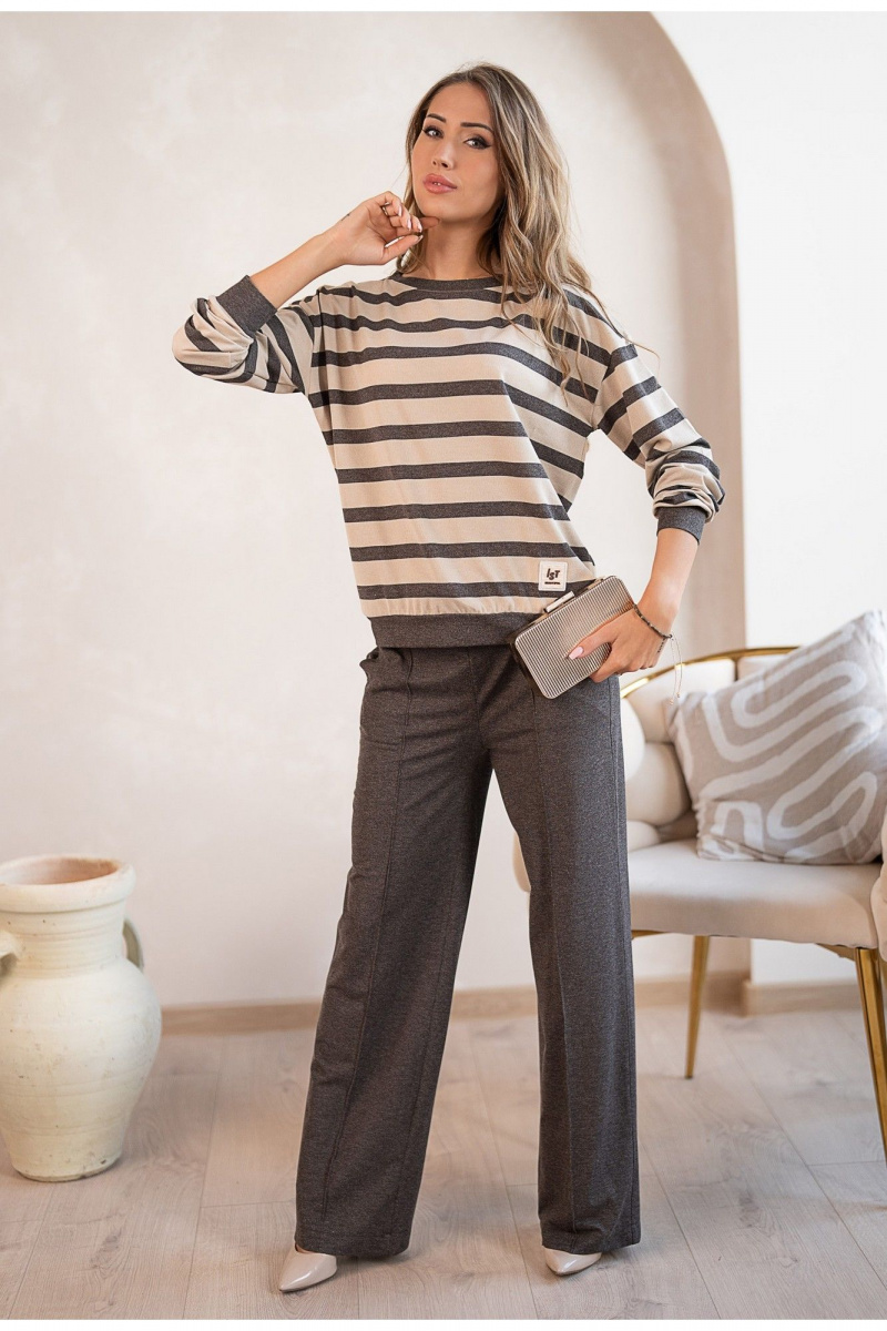 Джемперы Nika.PL 0304703 полоска_бежевый