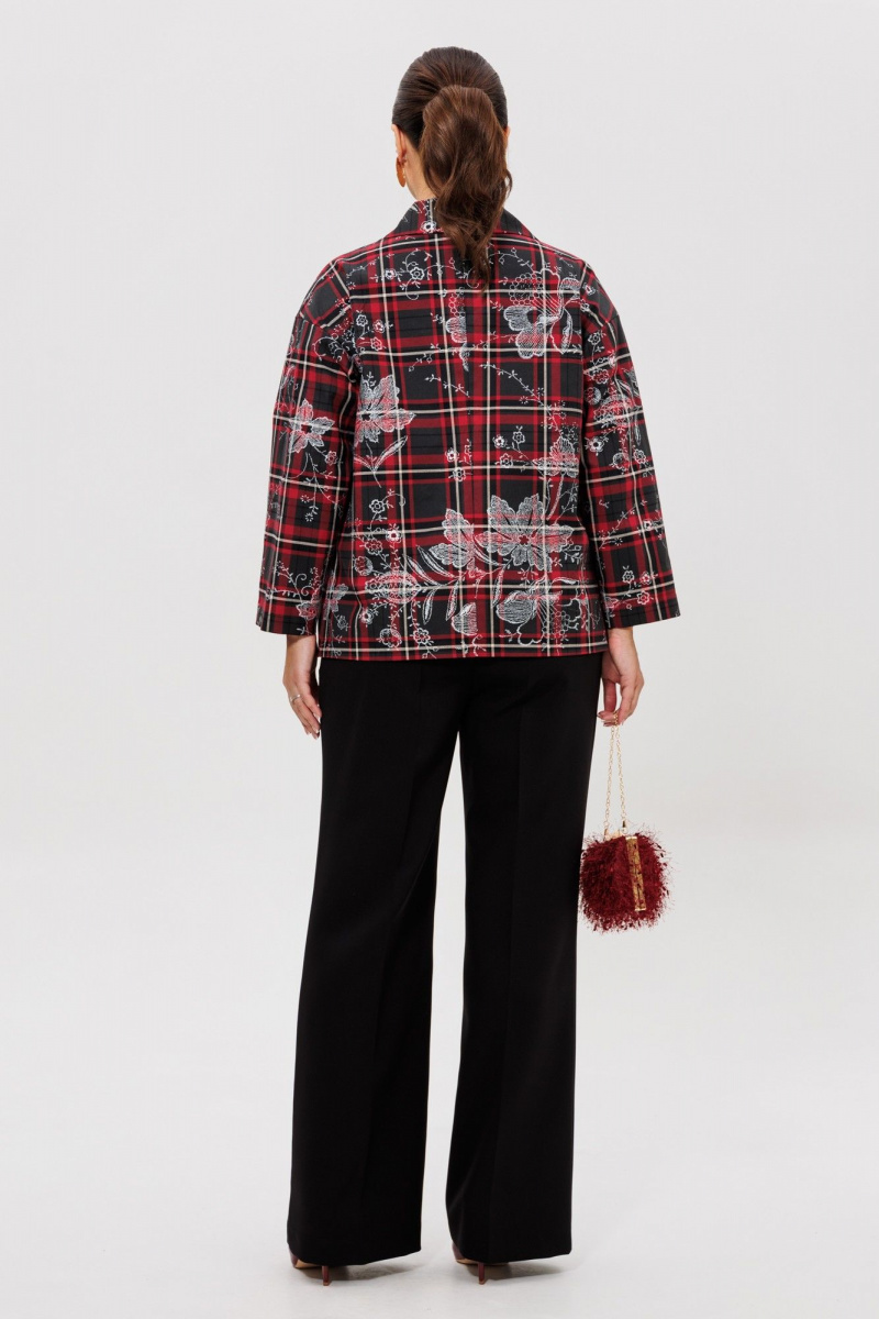 Брючный костюм Mubliz 308 клетка-черный