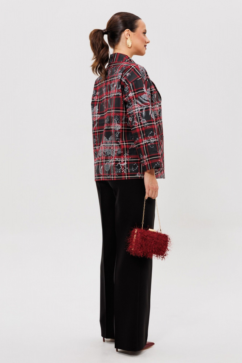 Брючный костюм Mubliz 308 клетка-черный