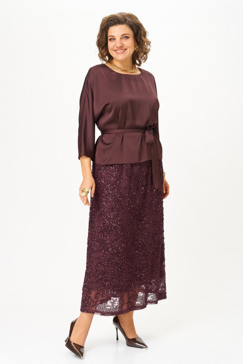 Юбочный комплект Koketka i K 1334 бордовый