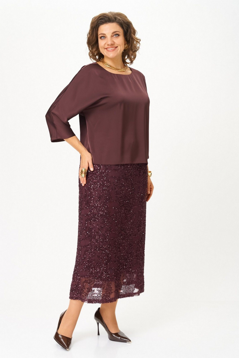 Юбочный комплект Koketka i K 1334 бордовый