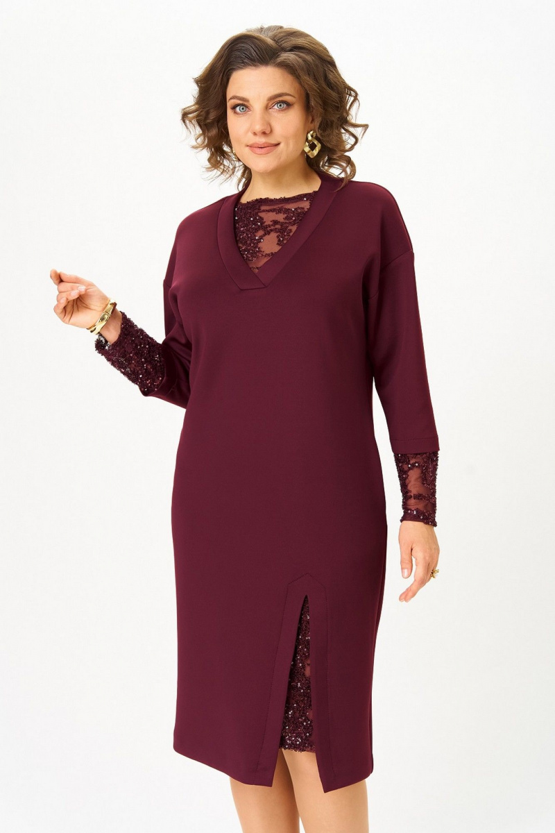Платья Koketka i K 1337-1 бордовый