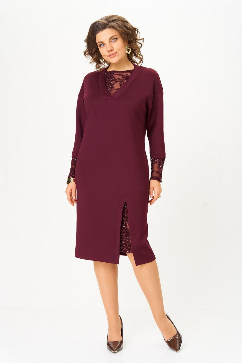 Платья Koketka i K 1337-1 бордовый