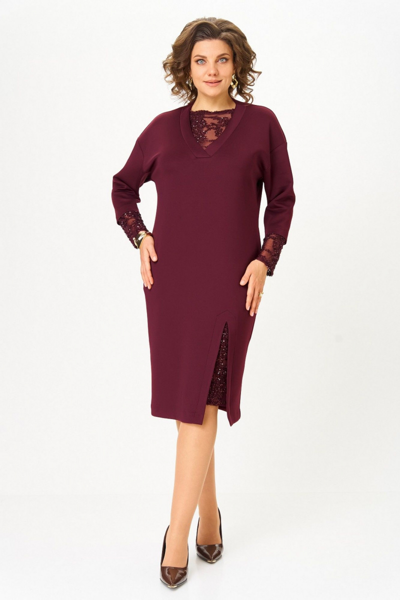 Платья Koketka i K 1337-1 бордовый