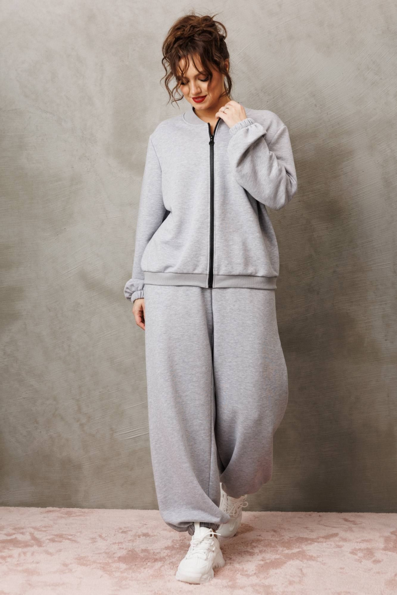 Брючный комплект Anastasia м-1317 серый меланж