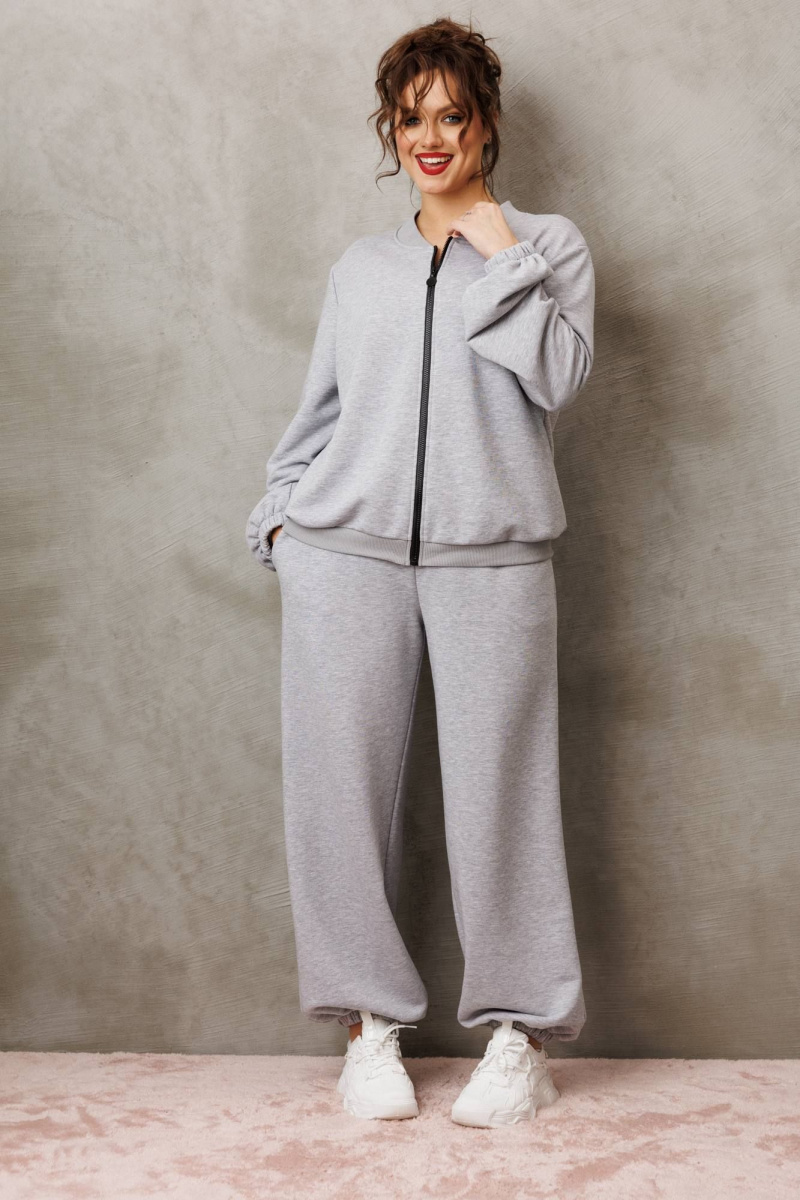 Брючный комплект Anastasia м-1317 серый меланж