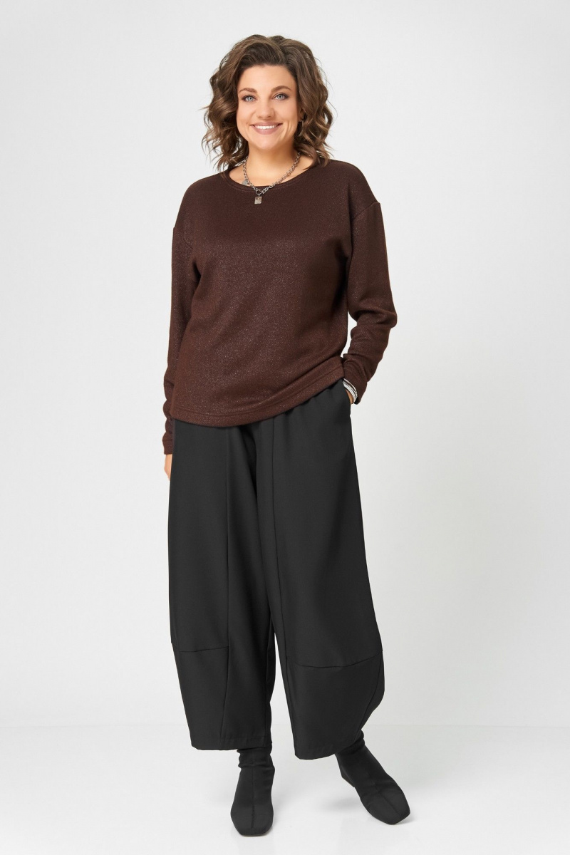 Джемперы Bliss 08378 коричневый_с_люрексом