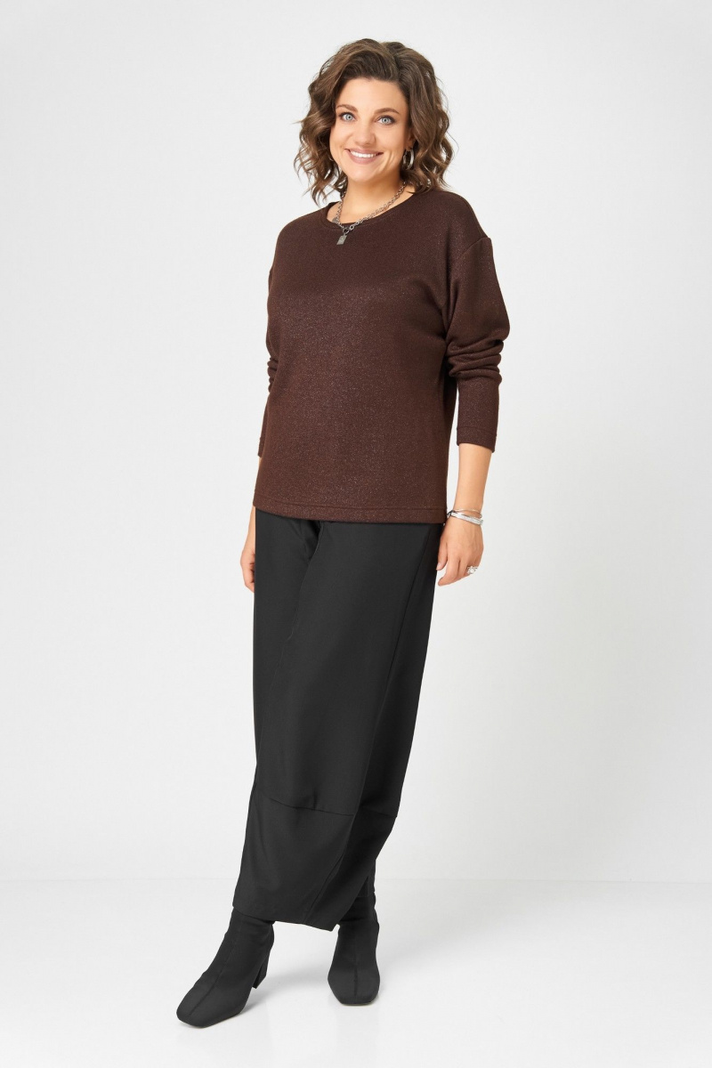 Джемперы Bliss 08378 коричневый_с_люрексом