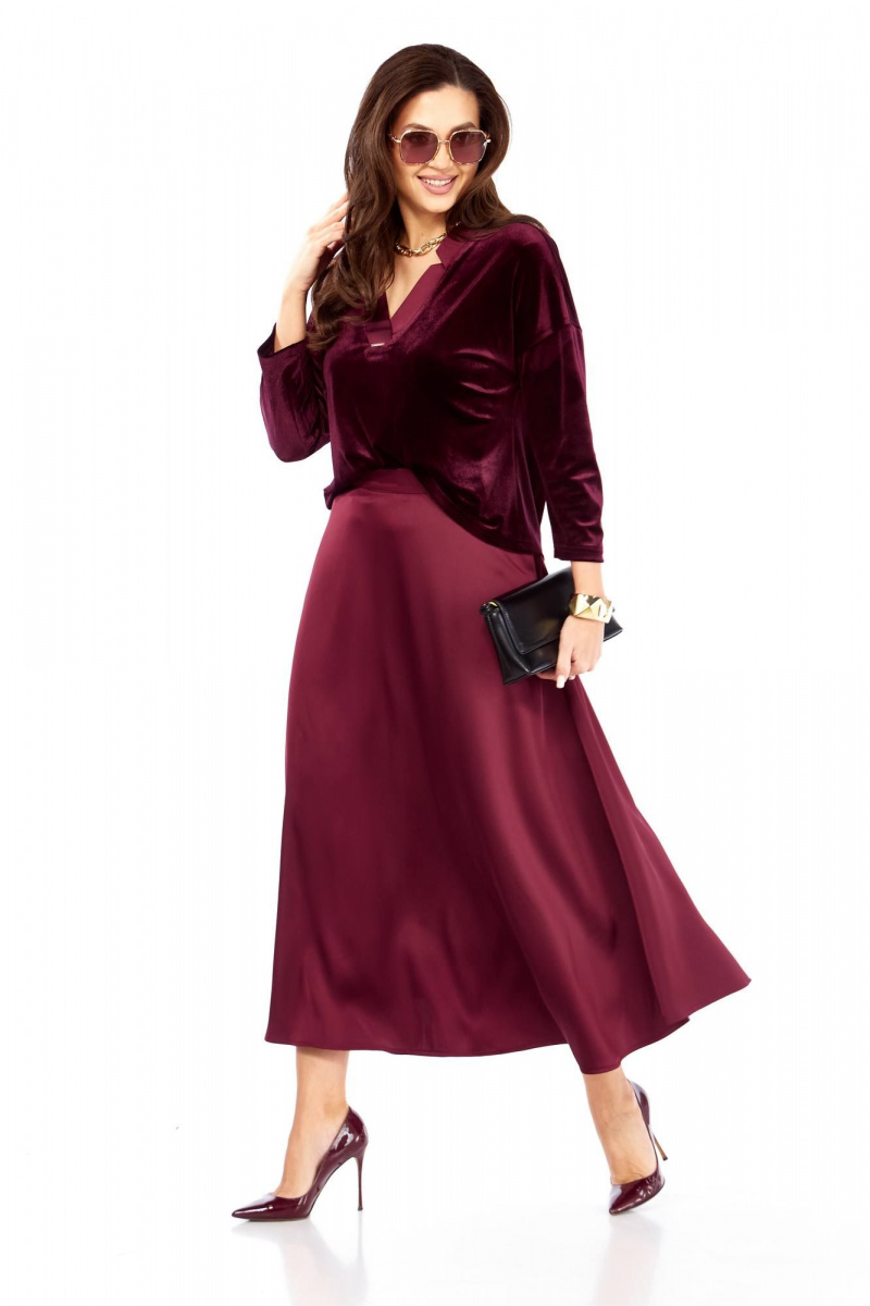 Юбочный комплект Taita plus 2533 бургунди