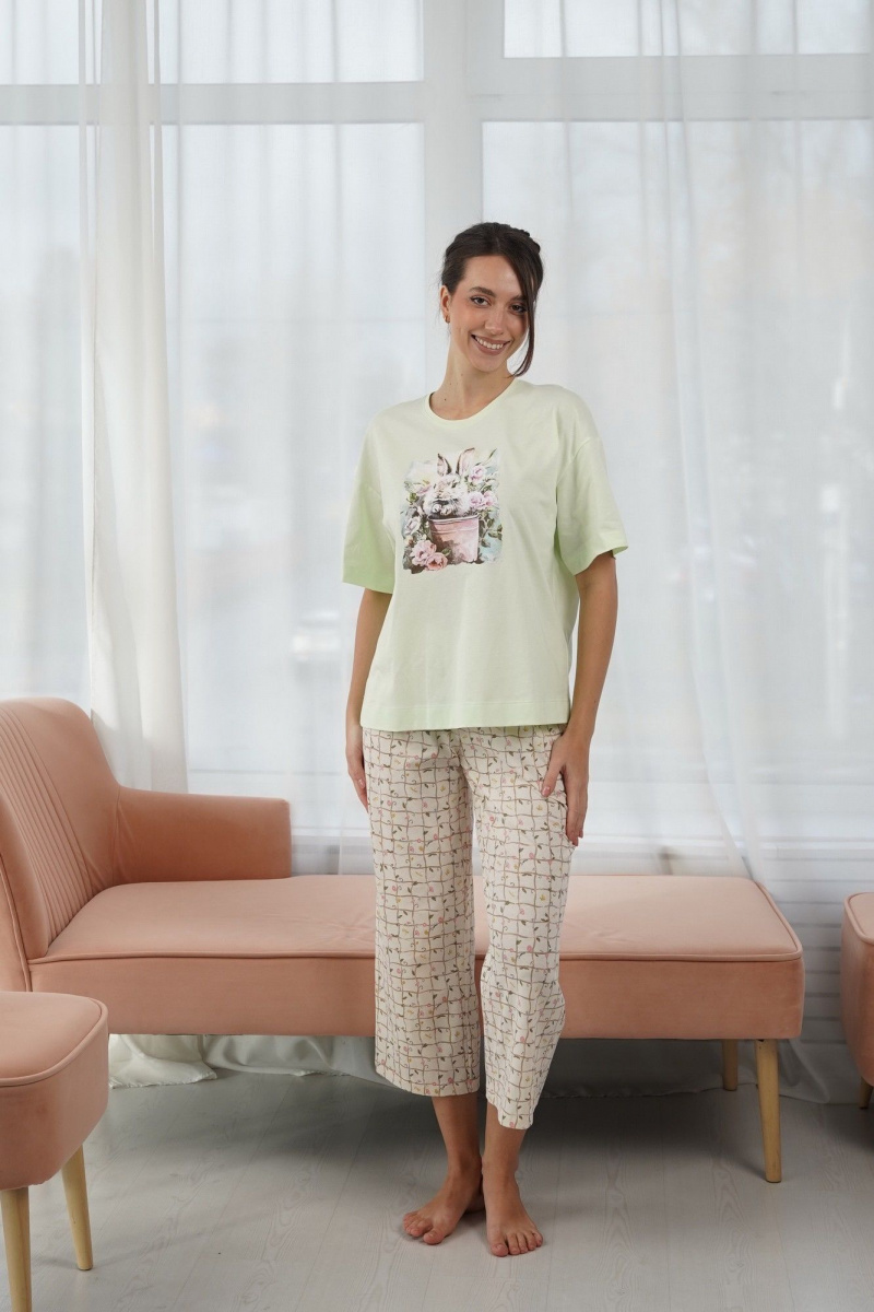 Пижамы Купалинка 661012.158-164 к.св.зеленый,клетка