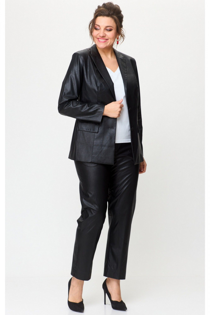 Брючный костюм БелЭльСтиль 412-3_03_22+586-2_76_22 черный