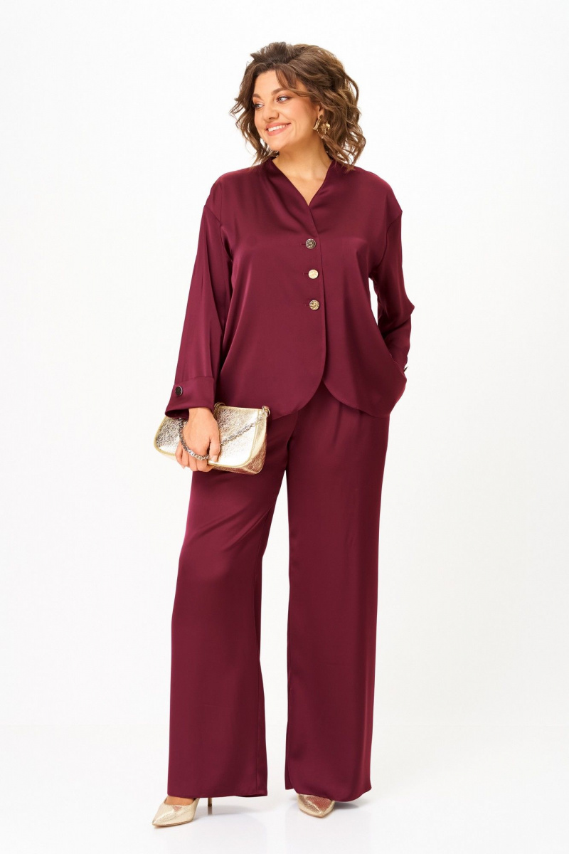 Брючный комплект Aira Style 24245 винный