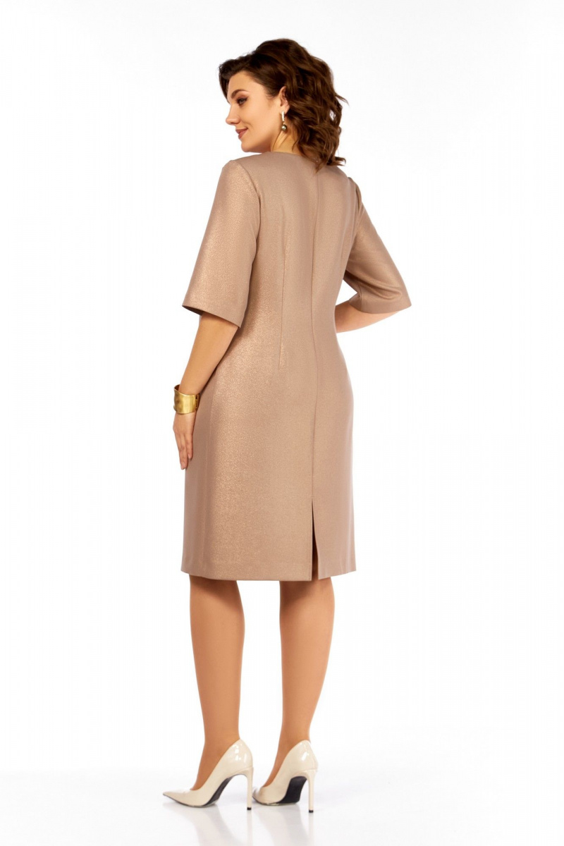 Платья Ольга Стиль С-980 бежево-золотой