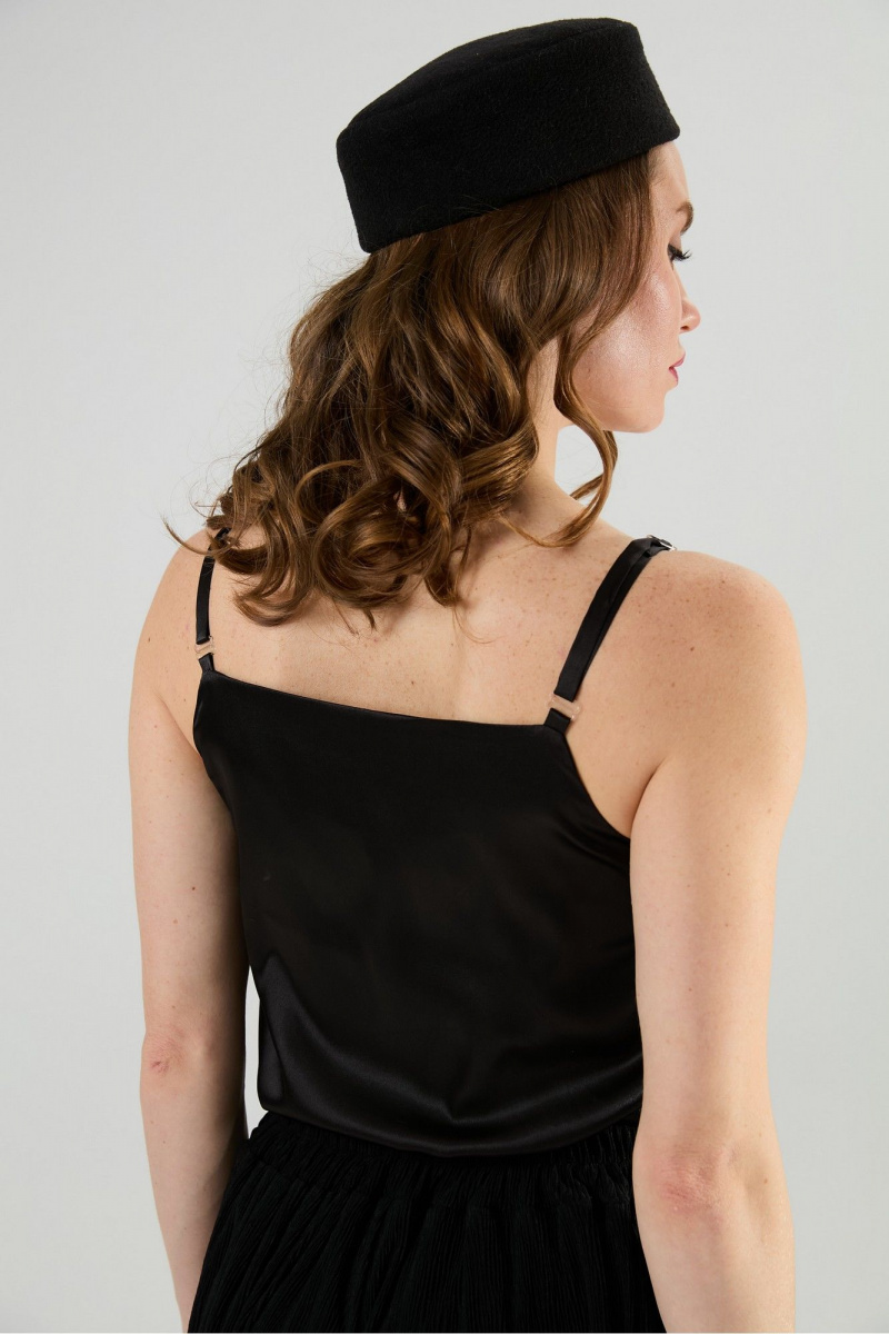 Топы NikVa 418-4 чёрный+серебро