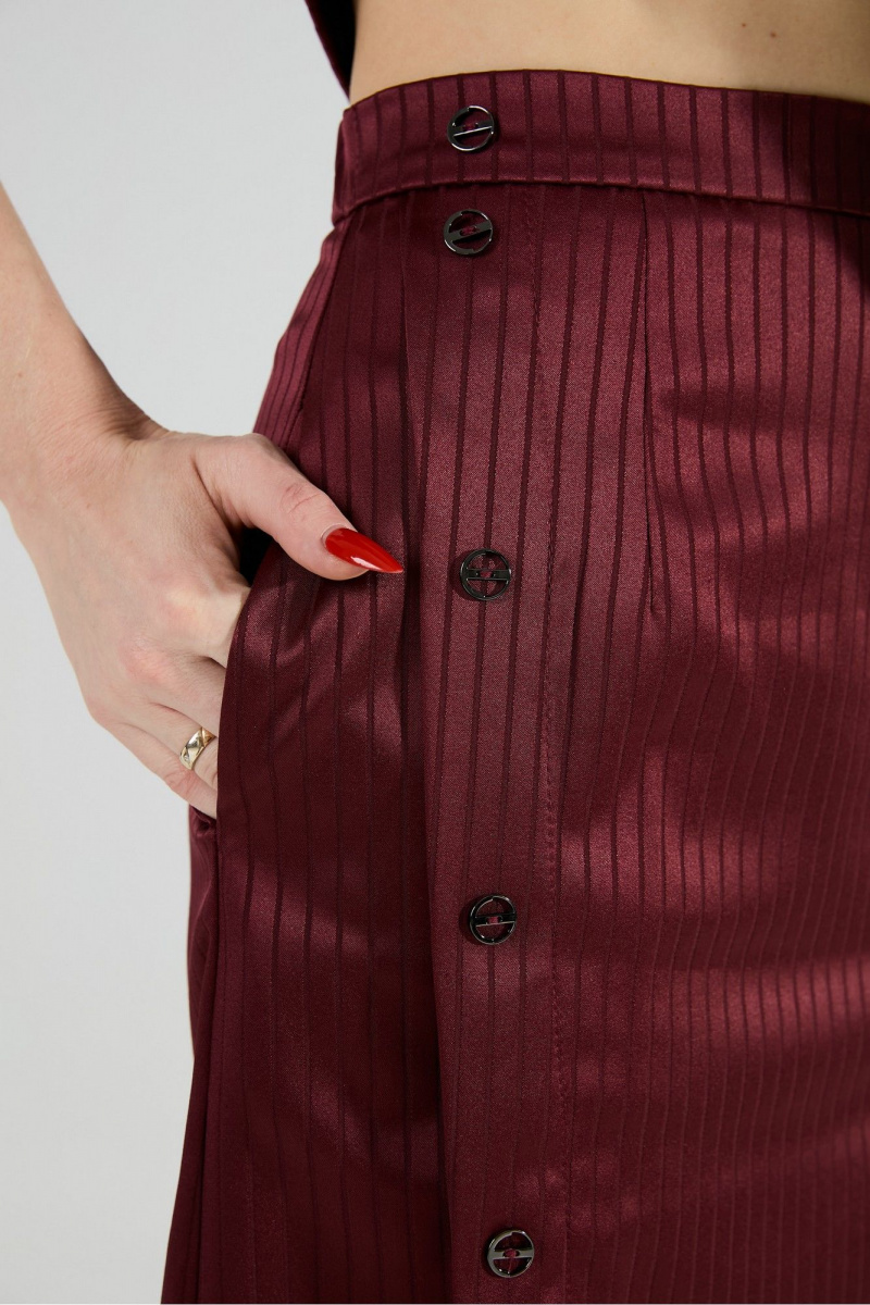 Юбки NikVa 971-5 бургунди_полоска