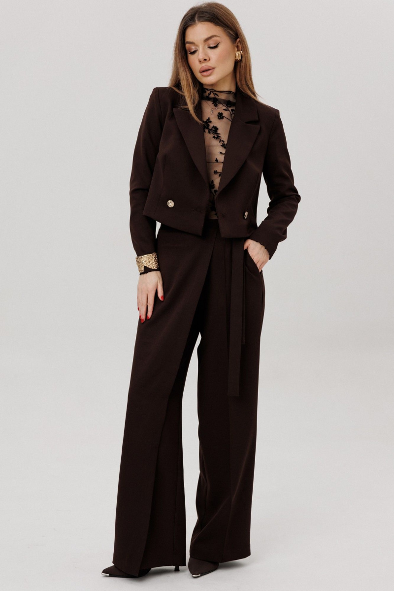 Брючный костюм Amberа Style 2112-3 шоколад