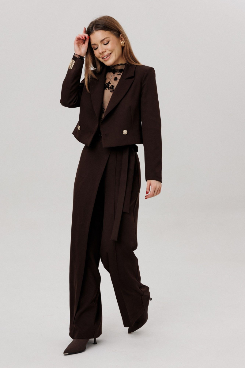 Брючный костюм Amberа Style 2112-3 шоколад