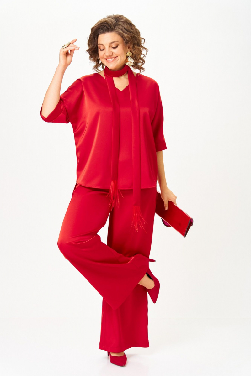 Брючный комплект БагираАнТа 1092А красный