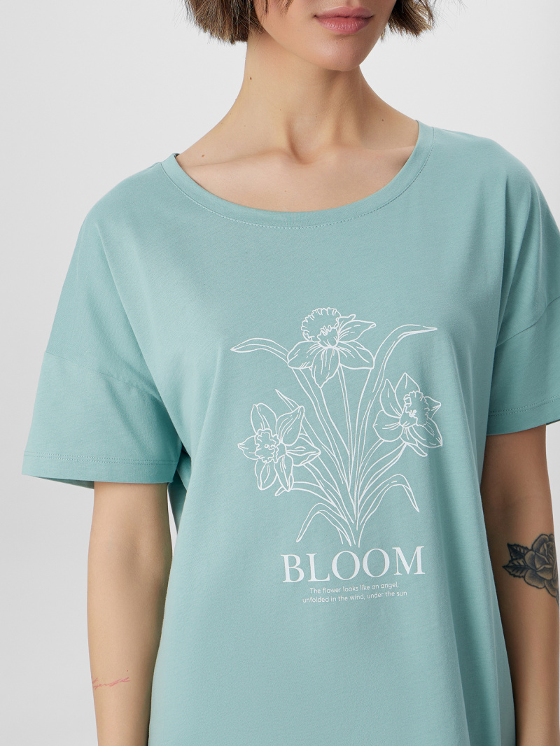 Ночные сорочки Mark Formelle 572310/25-36120ПП-0 шалфей_печать_1_сл_на_пол