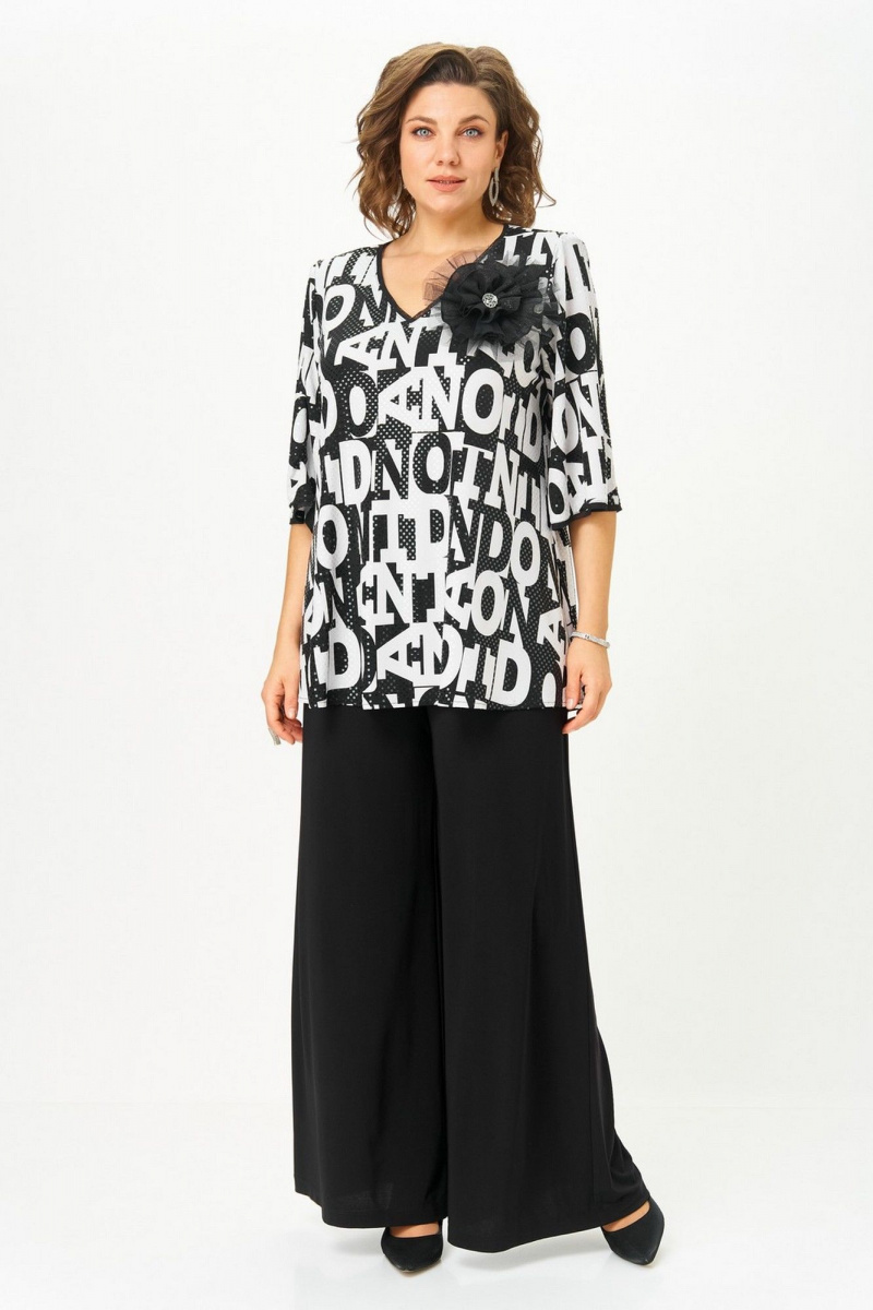 Брючный комплект Svetlana-Style 5035 буквы-черный