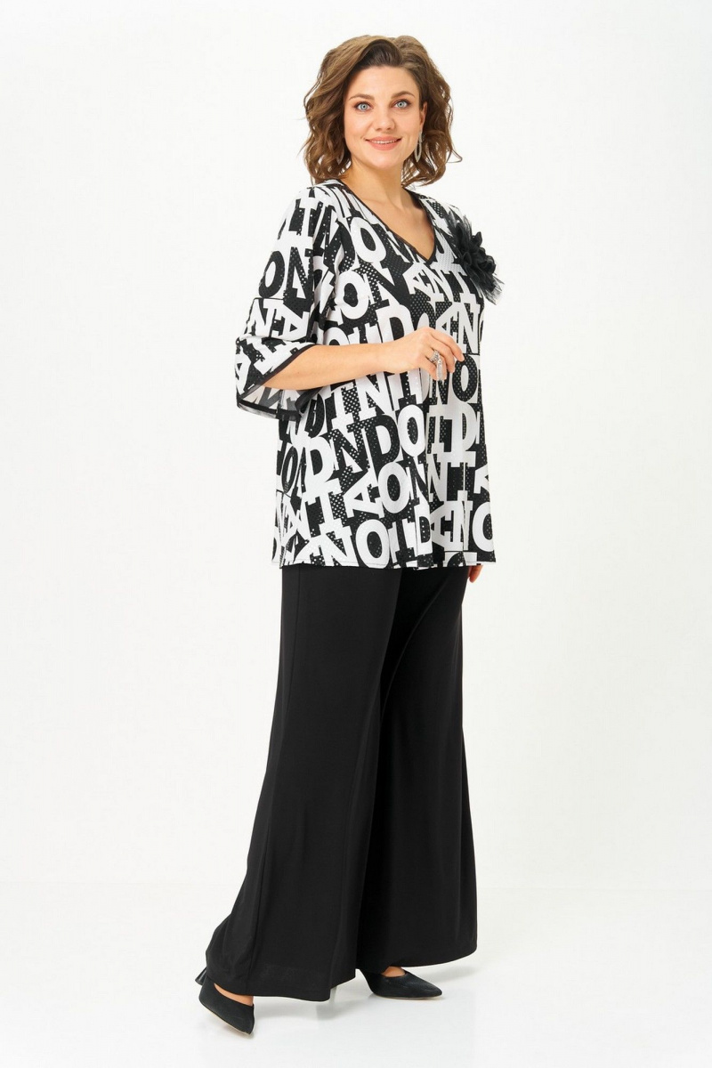 Брючный комплект Svetlana-Style 5035 буквы-черный