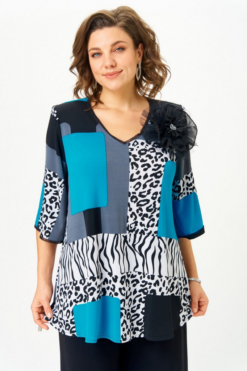 Брючный комплект Svetlana-Style 5035 черный_принт-черный