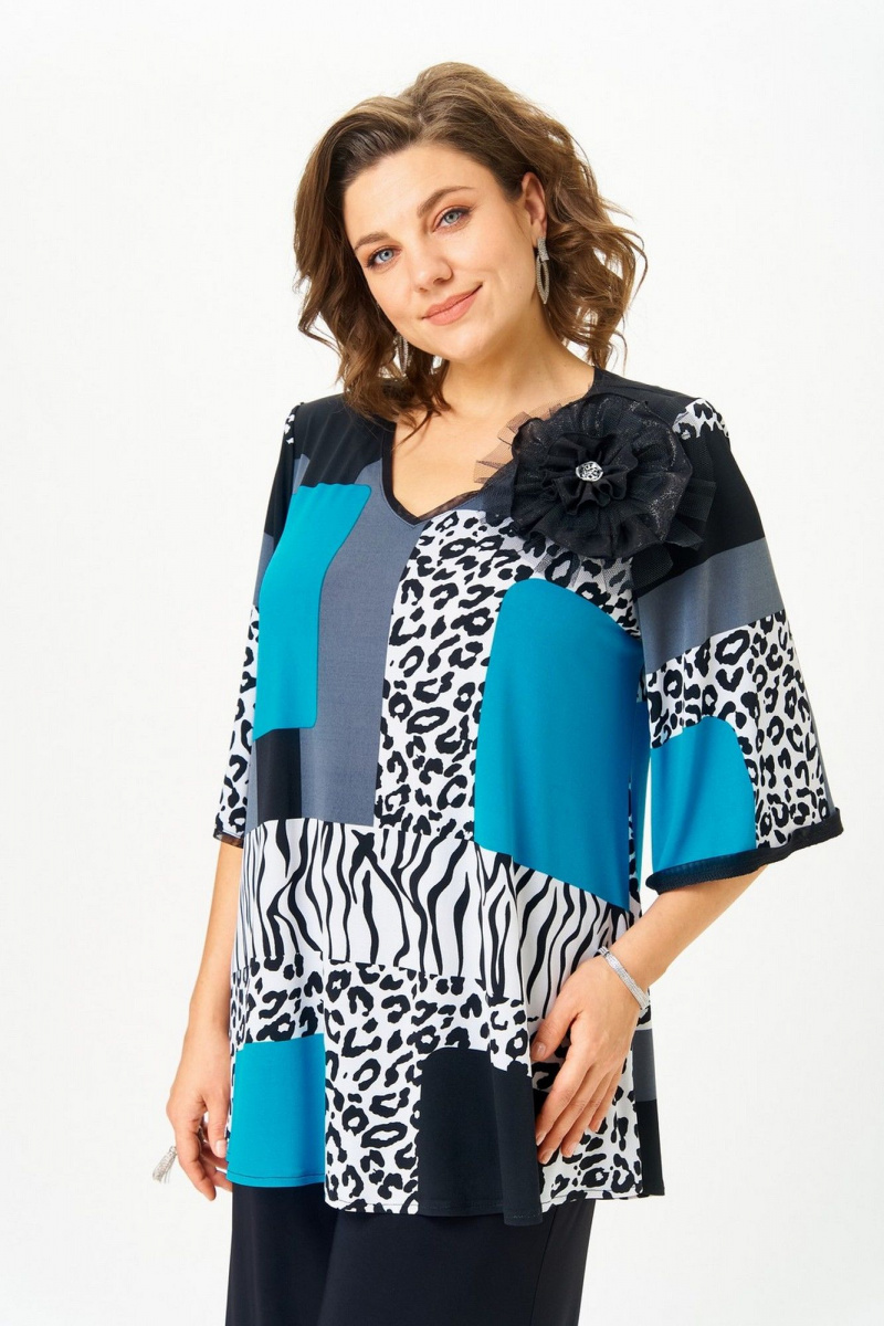 Брючный комплект Svetlana-Style 5035 черный_принт-черный