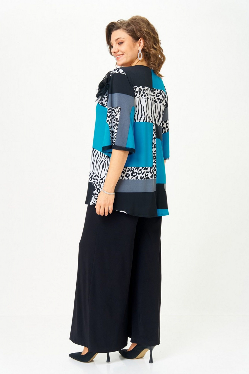 Брючный комплект Svetlana-Style 5035 черный_принт-черный