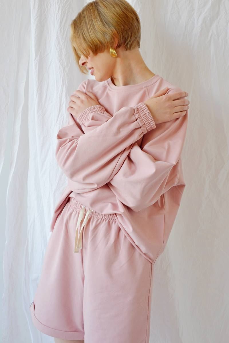 Женский комплект с шортами TSURAN KOST-2N-ROSA светло-розовый
