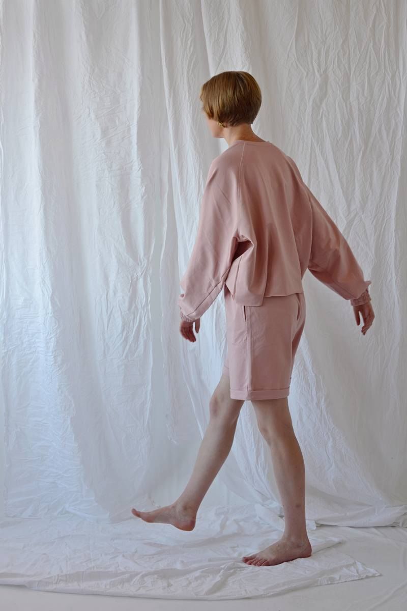 Женский комплект с шортами TSURAN KOST-2N-ROSA светло-розовый