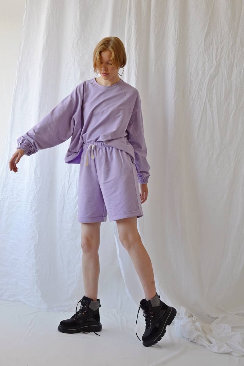 Женский комплект с шортами TSURAN KOST-2N-LAVANDA светло-фиолетовый
