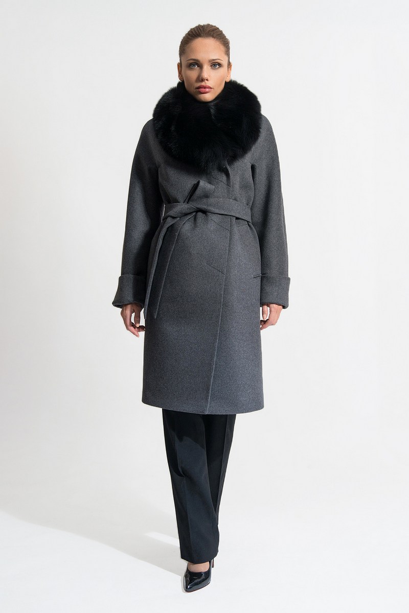 Женское пальто Gotti 119-5м серый