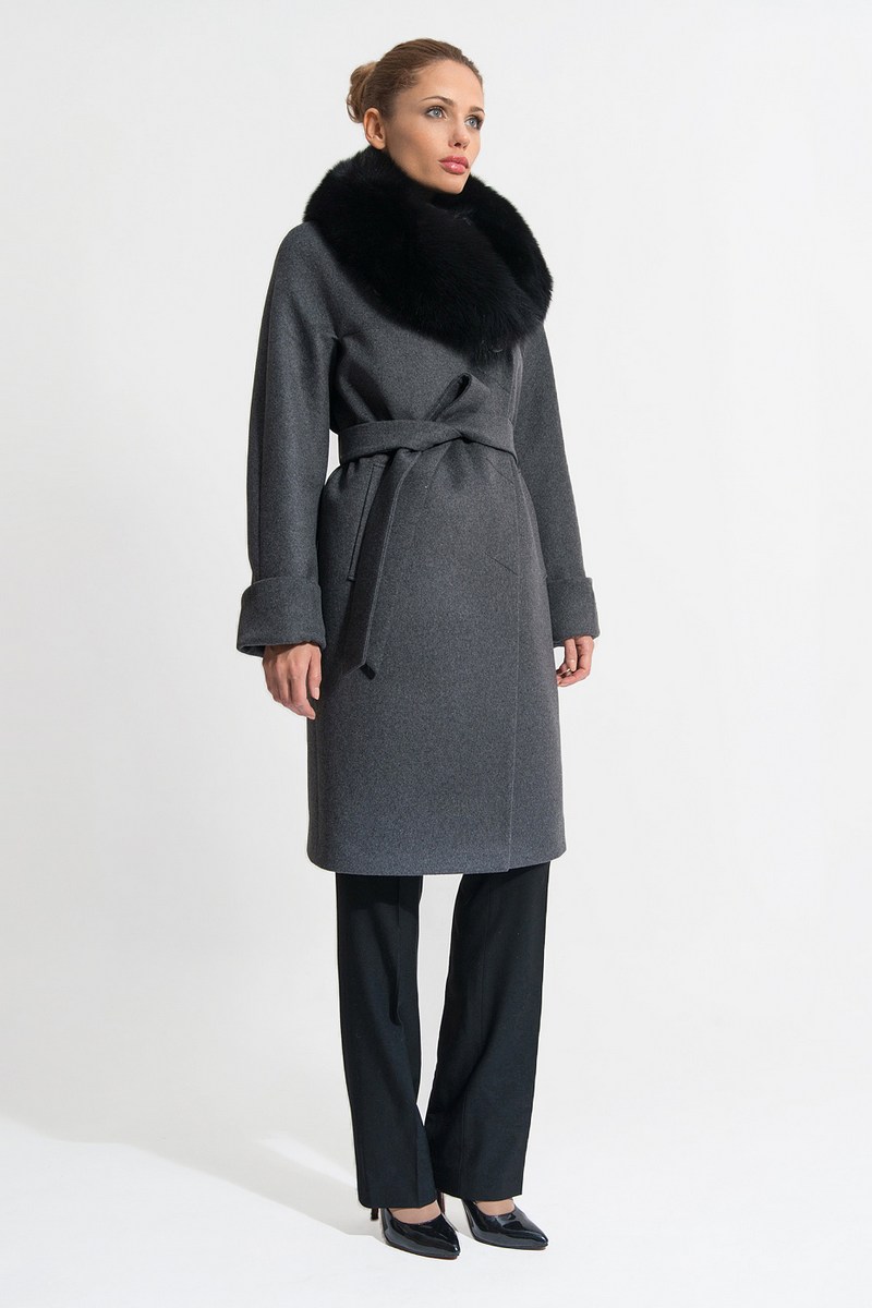 Женское пальто Gotti 119-5м серый