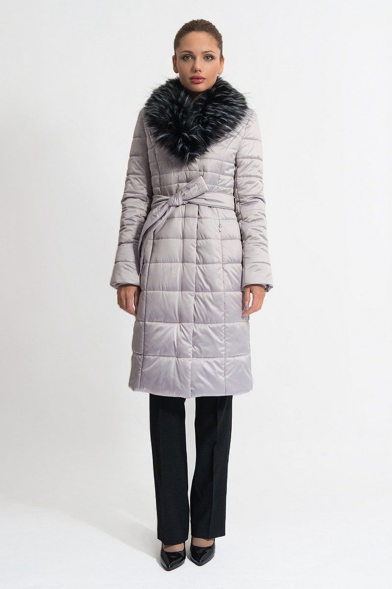 Женское пальто Gotti 405-2м серебристый