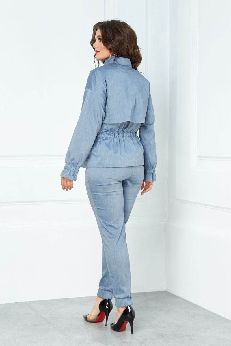 Женский комплект с курткой Anastasia 499 голубой