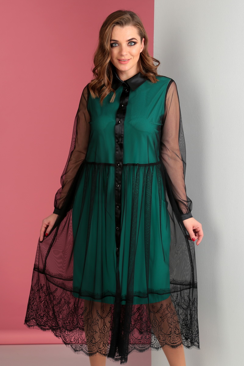 Платье ELLETTO 1635 зеленый