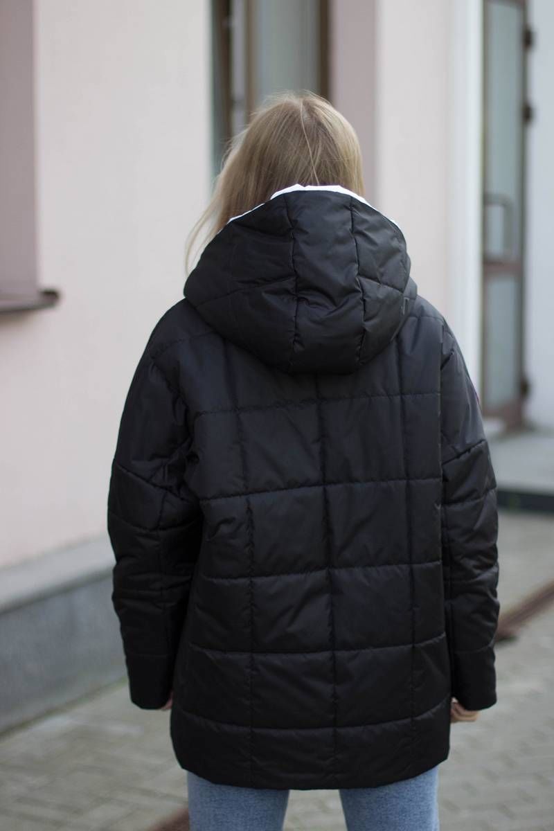 Женская куртка Sisteroom ККД-009 черно-белый