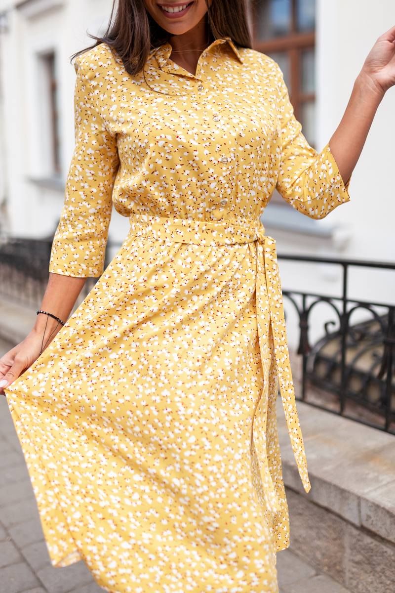 Платье KRASA - Danaida 144-21 желтый