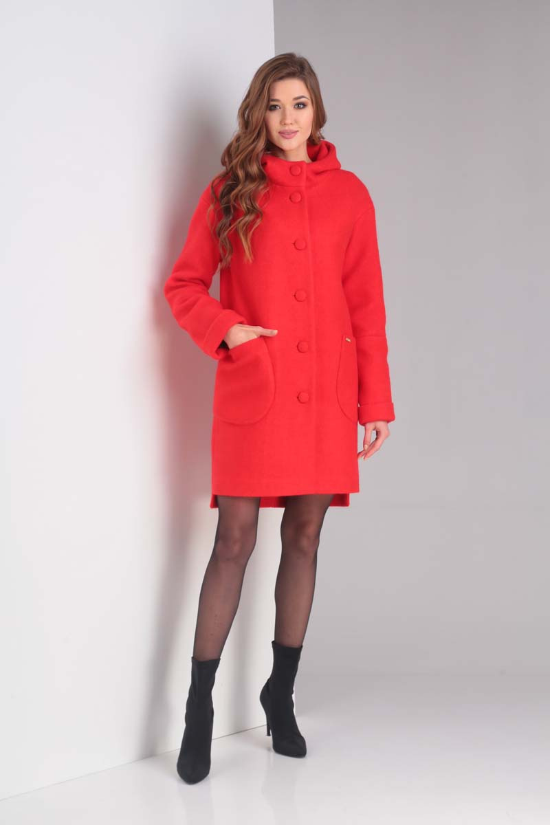 Женское пальто Диомант 1370 красный