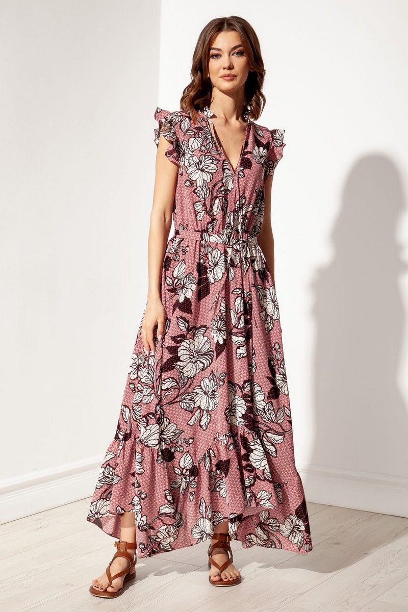 Платье Nova Line 50128 цветы_на_розовом