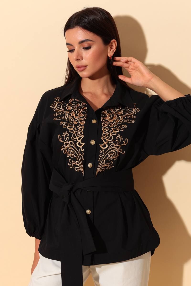 Блузы Chumakova Fashion 2055 черный_с_песочным