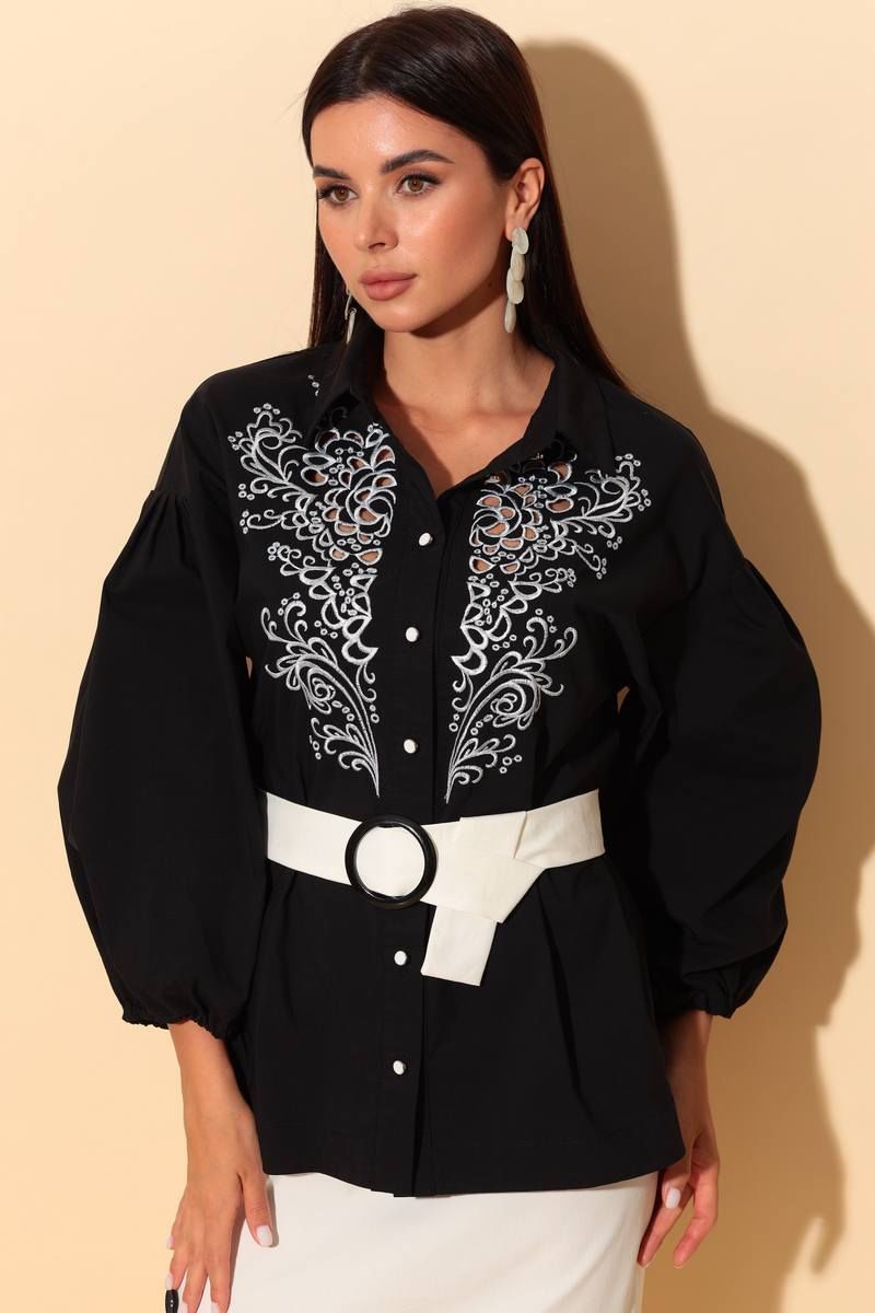 Блузы Chumakova Fashion 2056 черный_с_молочным