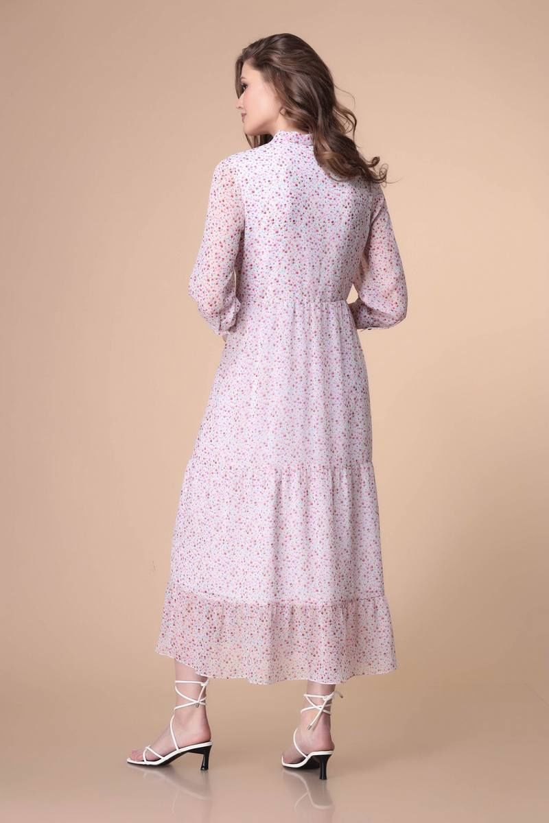 Платья Romanovich Style 1-2173 бело-розовые_тона