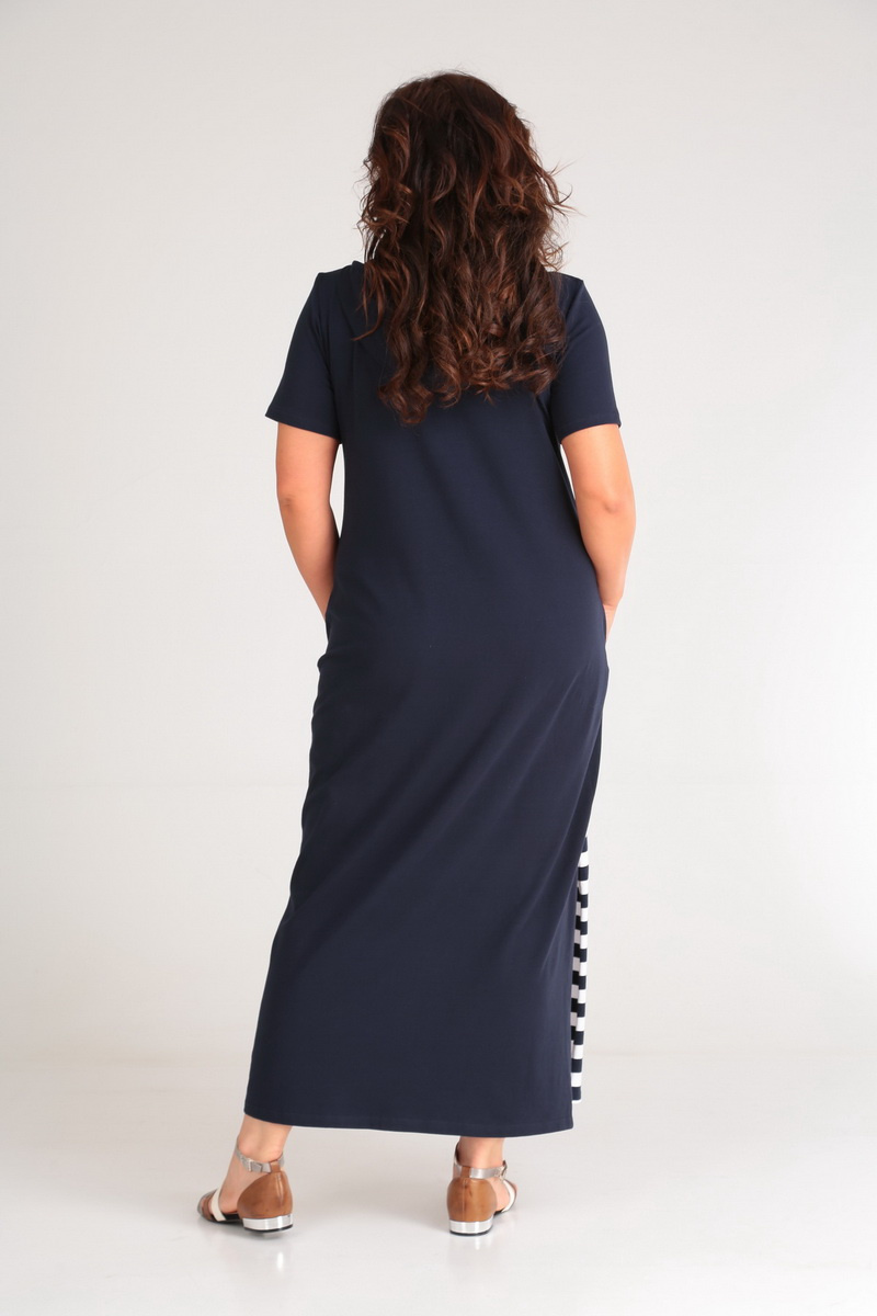 Платье Andrea Style 0382 синий