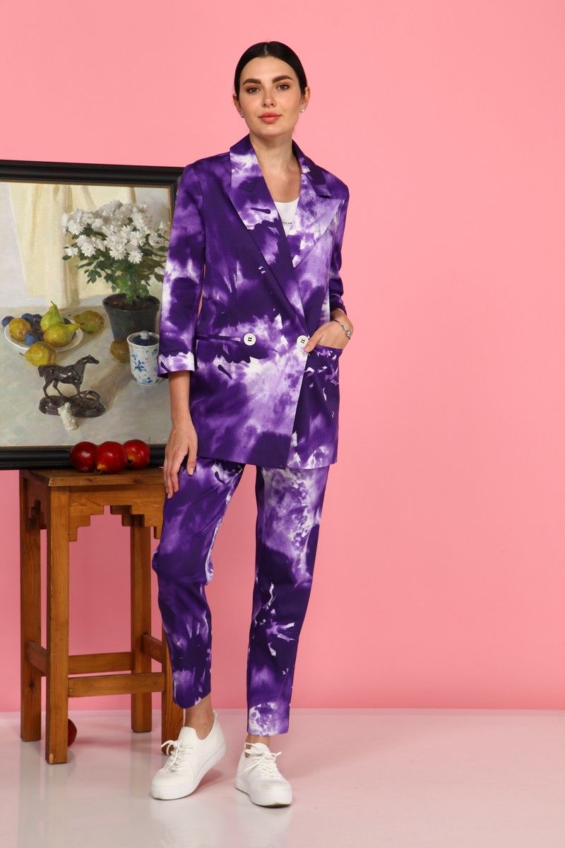 Брючный костюм Karina deLux B-439 фиолетовый