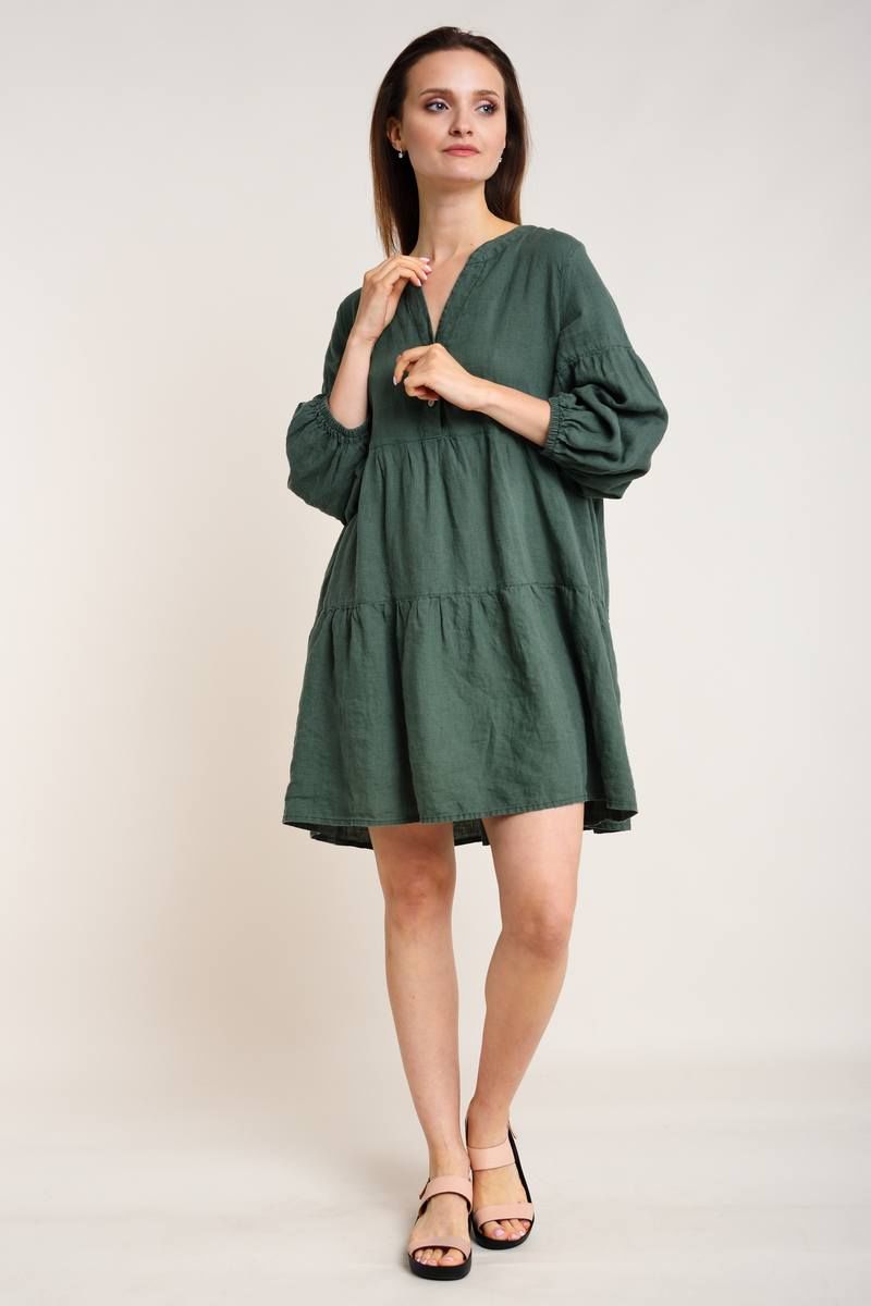 Платье Ружана 451-2 темно-зеленый